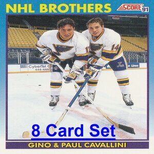 Gino & Paul Cavallini - St. Louis Blues NHL Brothers - 8 Card Set